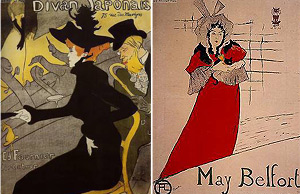 'Divan Japonais' (1893) y 'May Belfort' (1895). (Fotos: Ayuntamiento de Schaerbeek)