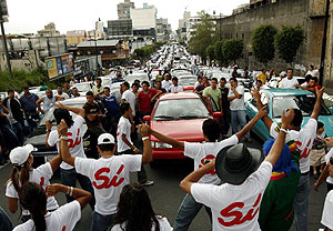 Defensores del 'sí' se manifestaban en San José el 4 de octubre. (Foto: REUTERS)
