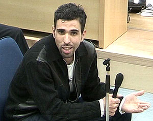 Jamal Zougam, durante su interrogatorio ante el tribunal.