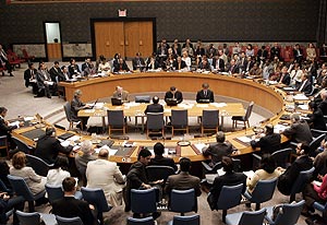 El Consejo de Seguridad de la ONU, durante una reunin este mes. (Foto: AP)
