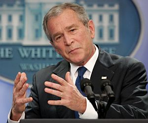 George W. Bush, durante su intervencin. (Foto: AFP)