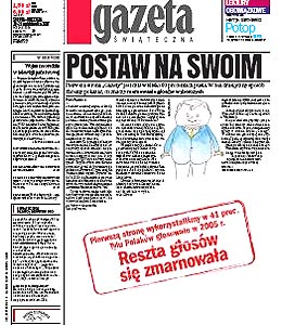 Portada en blanco del 'Gazeta Wyborcza' por la apata.