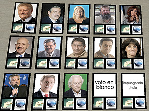 Las papeletas electorales de Second Life. (Foto: Argentonia)