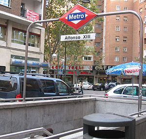 La estacin de metro de Alfonso XIII, junto a la que se ha producido la agresin. (Foto: elmundo.es)