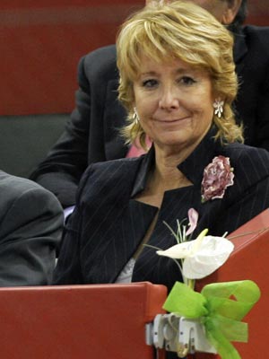 Esperanza Aguirre, en el pasado Masters de Tenis de Madrid. (FOTO: REUTERS)