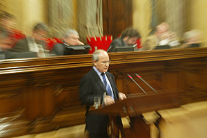 Jos Montilla, en el Parlament. (Foto: Quique Garca)