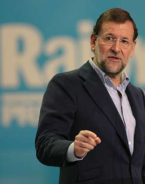 Mariano Rajoy, durante su discurso este domingo. (Foto: AFP)