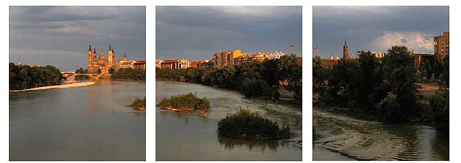 El rio Ebro, a su paso por Zaragoza.