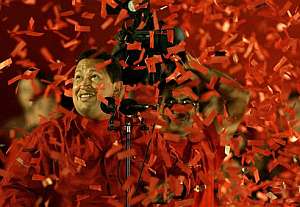 Chávez, durante su intervención ante sus partidarios. (Foto: REUTERS)