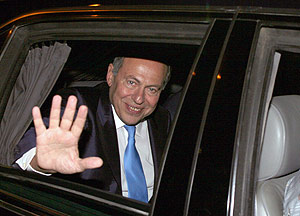Emile Lahoud, tras su abandono del palacio presidencial de Beirut. (Foto: AFP)