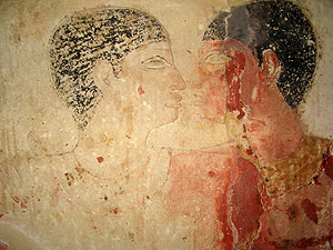 Retratos de la tumba de Nyankh Khnom y Khom Hotep, peluqueros y encargados de la manicura del faran Nyuserra (2500-2350 a.C.). (Foto: EFE)