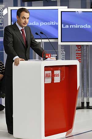 Zapatero, durante la clausura del Foro de Calidad Ambiental y de Progreso Social del PSOE. (FOTO: EFE)