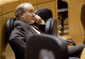 Pedro Solbes, en el Senado. (Foto: Kike Para)