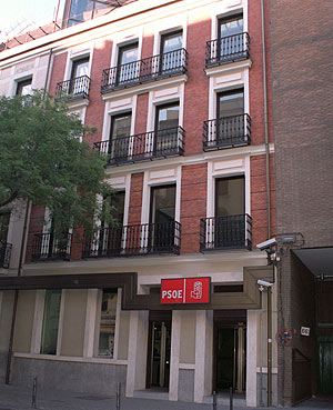 Imagen de la sede del PSOE en Ferraz. (EFE)