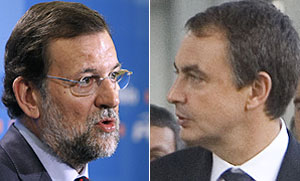 Rajoy (izqda.) y Zapatero. (Fotos: EFE/EL MUNDO)
