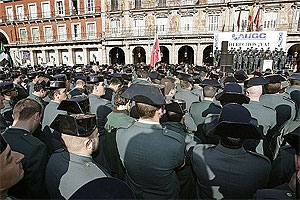 Manifestacin de guardias civiles en Madrid, el pasado 20 de enero. (Foto: EFE)