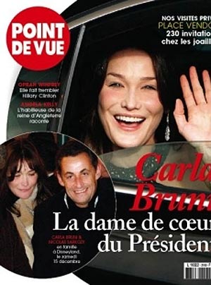 Portada de la revista Point de Vue que recoge el paseo de Sarkozy y Bruni por Eurodisney. (Foto: Point de Vue)