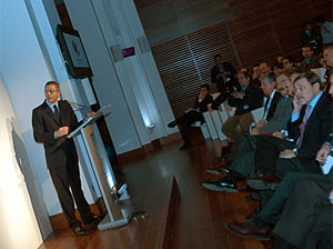 Gallardn, durante la presentacin de la pgina de Madrid'16. (Foto: Ayto.)