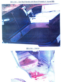 El techo del coche en el que viajaba Bhutto, ensangrentado tras la explosión. (Foto: REUTERS)