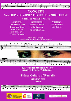 Cartel del concierto de la Plataforma de Mujeres Artistas y la Orquesta Sinfnica de Mujeres.