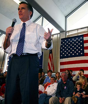 Mitt Romney, durante un acto de campaa en Nashua, New Hampshire. (Foto: AFP)