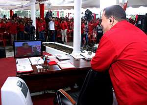 Chvez, durante su intervencin en el programa 'Al Presidente'. (Foto: AFP)