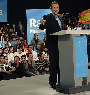 Rajoy, durante el acto celebrado el domingo en Alczar de San Juan. (Foto: EFE)
