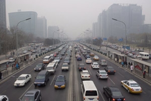 Contaminacin urbana en una calle de Pekn. (Foto: EFE)