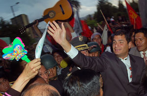 El presidente Correa, el pasado 10 de enero. (Foto: AP)