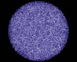 Mapa con la distribucin de materia en el cosmos tras el 'big bang' (Foto: Univ. de Durham)
