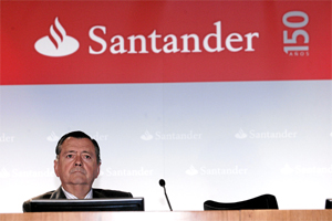 El Banco Santander una de las entidades ms fuertes. (Foto: Diego Sinova)