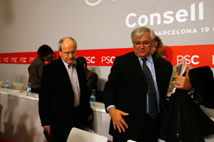 Clos y Montilla, an un momento del Consell Nacional del partido. (Foto: Santi Cogolludo)