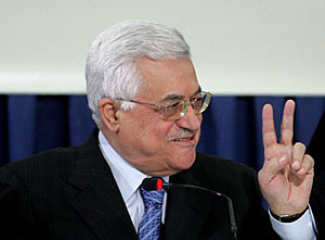 El presidente palestino, Abu Mazen, durante una conferencia. (Foto: AFP)