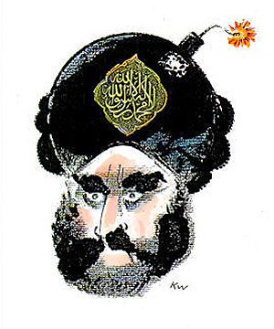 Una de las polémicas caricaturas de Mahoma. (Foto: 'Jyllands-Posten')