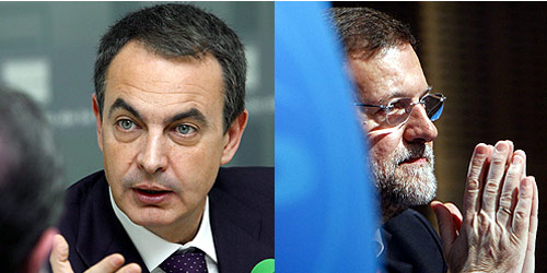 José Luis Rodríguez Zapatero y Mariano Rajoy. (Fotos: EFE)