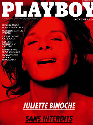 La actriz Juliette Binoche en una edición francesa de la revista. (Foto: 'Playboy')