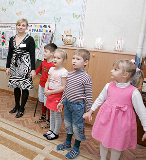 Un grupo de nios rusos, en una escuela. (Foto: EFE)