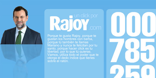 Un 'click por Rajoy', la nueva iniciativa del PP en su 'web'