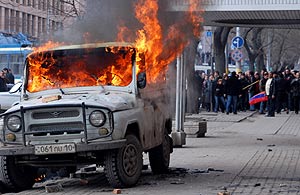 Disturbios en Erevan, capital de Armenia . (Foto: AFP)