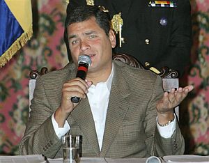 El presidente de Ecuador, Rafael Correa, durante una intervención en Quito. (Foto: AP)