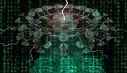 Recreacin artstica de un cerebro artificial procesando en paralelo. (Foto: Arindam Bandyopadhyay | Whatisthematrix | Warner Bros)