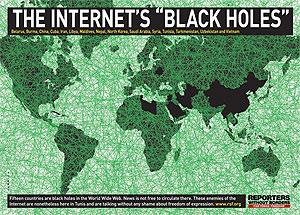 Los 'agujeros negros' de Internet. (Foto: RSF)