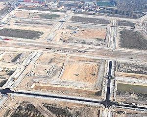 Vista aérea de los terrenos de Los Santos-Pilarica en Valladolid de este año 2008.