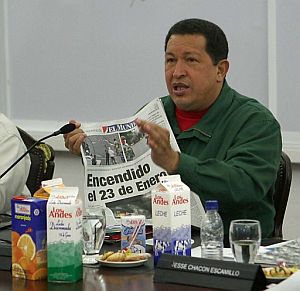 Hugo Chvez, este jueves en Caracas, Venezuela. (Foto: EFE)