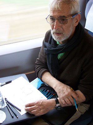 José Luis Cabañas, ilustrador del diario Expansión. (Foto: Héctor del Toro)