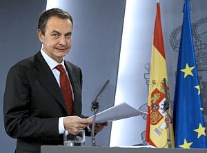 Zapatero, antes de anunciar la composicin de su nuevo Gobierno. (Foto: EFE)