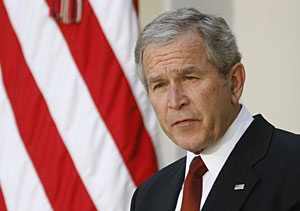 George W. Bush, durante su discurso. (Foto: AP)