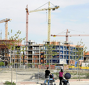 Bloque de viviendas en construccin en Vallecas, Madrid. (Foto: Antonio Heredia)