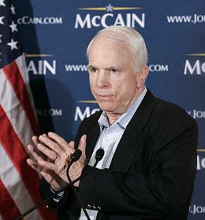 John McCain, ganador de las primarias demcratas y perdedor de las republicanas de Pennsylvania. (Foto: AP)