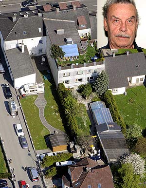 Vista area de la casa de Josef Fritzl donde tena secuestrada a su hija en el stano. (Foto: REUTERS)